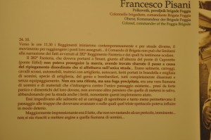 Documento di un testimone fotografato all'interno del Museo di Caporetto